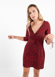 Vestido Rojo Print Animal De Lolito - Lunar Boutique