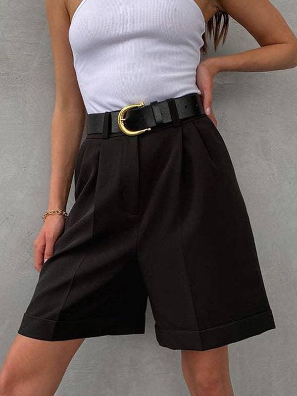 TrendyNewLook - Pantalones cortos holgados de color liso - Lunar Boutique